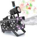 Hakuta Upgraded 800W Snow Machine with 8 LED RGB Lights, LED Projection, and 2 Wireless Remotes, Perfect for Christmas, Halloween,Parties, Wedding and DJ Stage