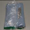 Blue Linen Shower Curtain, Boho Farmhouse Shower Curtain Set for Bathroom, 200GSM Luxury Weighted Water Resistant Fabric Textured Shower Curtains with 12 Metal Hooks, 72Wx72H