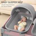 Obee Odee 4-in-1 Baby Bassinet with Playard, Napper Bassinet, Changing Table, Mosquito Net & Canopy, Storage and Toys for Newborn to Toddler