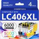 MEGAIN LC406XL Ink Cartridges Replacement for Brother LC 406XL LC406 XL for MFC-J5855DW MFC-J6555DW MFC-J4535DW MFC-J4335DW MFC-J6955DW MFC-J4345DW MFC-J5955DW Printer(with Chip, Pigment Ink)