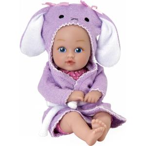 Adora Bath Time Baby Tots Collection, 8.5" Baby Doll and Clothes Set, Made with Fresh Powder Scent, Machine Washable and Exclusive QuickDri Vinyl Body, Birthday Gift For Ages 1+ - Bunny
