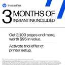 HP DeskJet 4355 Wireless All-in-One Color Inkjet Printer, Scanner, Copier, Best-for-Home, 3 Month Trial of Instant Ink Included, AI-Capable (AJ4Y0A) | Dual-band Wi-Fi with HP app and 4800 x 1200 dpi for printing, scanning and copying