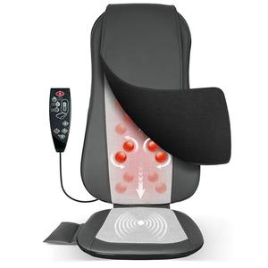 COMFIER Back Massager with Heat,Full Back Massager for Chair with 2 Shiatsu Speeds,Heated Chair Massage Pad with Spot,Massage Seat Pad for Home Office use,Gifts for Women Men Mom Dad, Grey