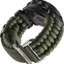 Bandletic Compatible with Garmin Instinct Watch Bands, Survival Paracord Woven Nylon Strap Quick Fit 22mm Watch Band for Fenix E/8/7/6/5/Forerunner 965/955/945/935/745/Epix 2/Approach S70/S62/S60