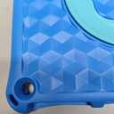 Fire HD 10 Tablet Case for Kids (2021/2023 Release, 11th/13th Generation), Oqddqo Amazon Kindle 10 Plus Case, Specially Strengthened Four-Corner Double-Layer Shock with Bracket(Blue)