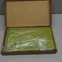 SLKQG Green Linen-Look Placemats Set of 6, Heat Resistant & Machine Washable Double-Layered Cloth Placemats for Dining Table, Indoor/Outdoor Use, Non-Slip Kitchen Table Mats (6, Green)