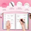 Teacher Lesson Planner 2026-2027 Academic Year, Aug 2026-Jul 2027, Deluxe 26-27 Lesson Plan Book for Teachers Supplies & Homeschool Planner with Pocket & Monthly Tabs, 8.5" x 11", Pink Ombre