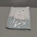 Central Park Tan and Spa Blue Stripe Sheer Color Block Window Curtain Panel Linen Window Treatment for Bedroom Living Room Farmhouse 63 inches Long with Grommets, 2 Panel Rustic Drapes, Size: 40"W x 63"L