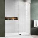 Shower Glass Door Panel, 30" W x 78" H Framless Bathroom Fixed Glass Shower Door Panel Durable and Stable 5/16"(8mm) Clear Tempered Door