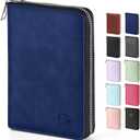 Forvencer Passport Holder Cover with Safe Zipper Closure, Premium Passport Wallet for Travel, Sleek RFID Blocking Card Case, Waterproof Travel Accessories for Men, Navy Blue