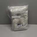 100% Boho Blackout Curtains 63 Inches Long for Bedroom, Grey on Beige Patterned Bohemian Curtains for Living Room, Geometric Striped Thermal Insulated Window Drapes Gromment Top 2 Panels