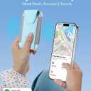 Miroddi for MagSafe Wallet, Works with Apple Find My, Magnetic Phone Wallet Tracker for iPhone 16/15/14/13/12 Series, Magnetic Card Holder with Privacy Flap, RFID Blocking, Fit 7 Cards, White Ice