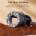 Ollygrin Burr Coffee Grinder Electric, Adjustable Flat Burr Coffee Grinder, Coffee Beans Grinder for Home Use, Compact with 14 Grind Sizes for Home & Office