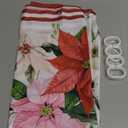 Mocsicka Christmas Shower Curtain Red and White Poinsettias Cardinals Bathroom Shower Curtain Winter Xmas Holiday Waterproof Fabric Shower Curtains Bathtub Decor with 12 Hooks 72 X 72 Inches