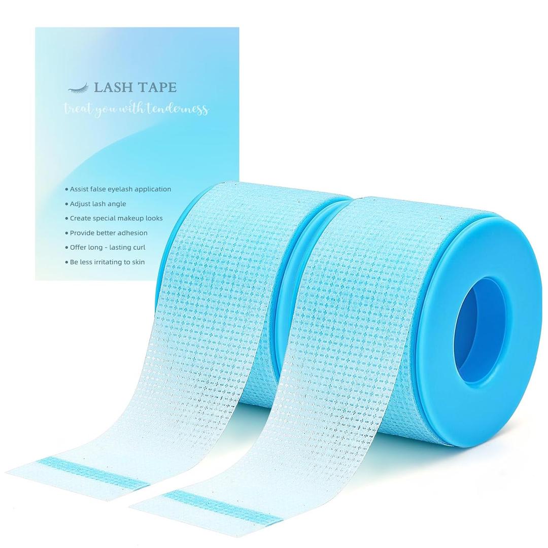 Eyelash Extension Tape,Blue Makeup Tapes, Lash Tape for Eyelash Extensions Sensitive Skins (0.98in 3.9yd, 2 Rolls)