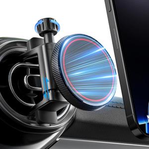 Compatible with Magsafe Car Mount for Mercedes Benz A/B/C/E/G/GLA/GLK Round Air Vent, Strong Magnetic Phone Holder for iPhone 17 16 15 14 13 12 Pro Max Plus Mini