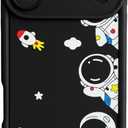Cute Phone Case for iPhone 17 Pro Max Case Cool Cartoon Astronaut Space Mars Rocket Design Aesthetic Bumper Protective Anti-Slip Shockproof Compatible with iPhone 17 Pro Max Cases