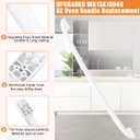 Upgraded WB15X10048 Oven Handle Compatible with GE Hotpoint Oven Handle Replacement White General Electric Range Stove Parts AP2021197 JGBP30WEA1WW JBP24WB4WW Parts with Screws