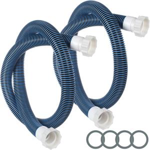 2026 Upgrade 2 Pack 1 1/2 Pool Hose for Above Ground Pools 6ft EVA Long Pool Pump Replacement Filter Hoses 1.5" Swimming Pool Filter Hose for Filter Pumps, Saltwater Systems and Sand filters (Blue)