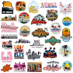 Konohan 30 Pcs Los Angeles Souvenirs Gifts Los Angeles Magnet for Refrigerator City Magnetic Fridge Stickers for Home Decoration