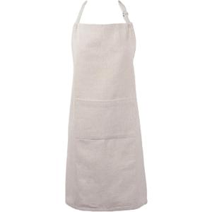 DII 100% Cotton Solid Chambray Kitchen Set, Chef Apron, Natural, 1 Piece