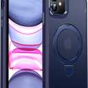 LeYi for iPhone-11 Case Blue, with Stand for Magsafe [ Kickstand Ring Holder] Cover Funda para i Phone iphone11 Women Man Magnetic Rugged Military Grade Protective Slim ipone 11case, Navy Blue