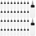 Bekith 40 Pack 1oz Dispensing Bottles, Boston Round HDPE Plastic Bottle with Twist Top Cap, Empty Plastic Squeeze Bottle