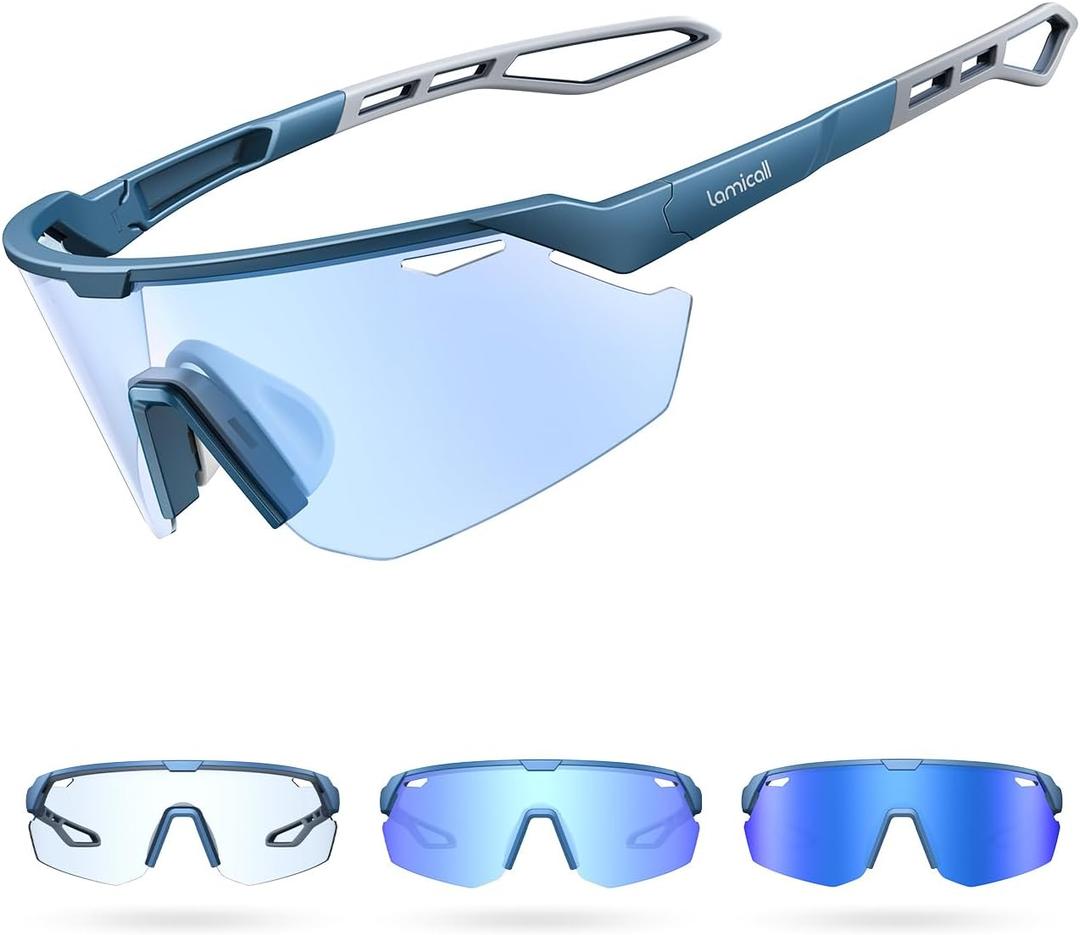 Lamicall 24g Polarized Sports Sunglasses for Men Women - UV400 Protection Sun Glasses for Baseball Running Cycling Driving