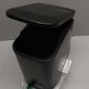 TIPGO Slim Bathroom Trash Can with Lid Soft Close, Step Pedal, 6 Liter / 1.6 Gallon Stainless Steel Trash Bin, Small Garbage Cans for Bedroom, Office, Kitchen (Matte Black)