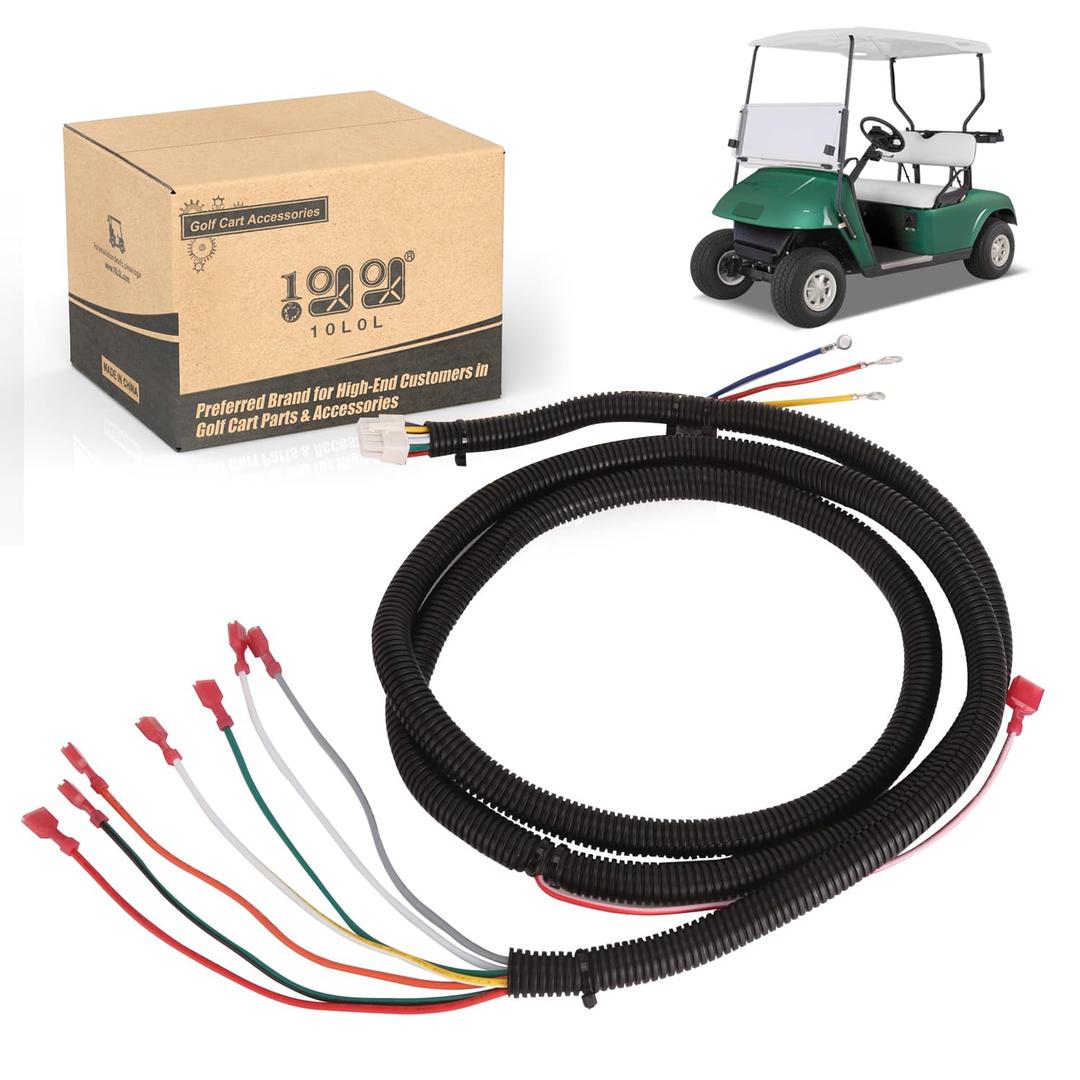 10L0L Golf Cart Control Wiring Harness fit EZGO Electric&Gas TXT PDS Models 36V/48V,OEM 74324-G01,74324-G02