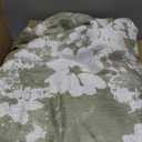 100% Blackout Green Floral Curtains,Vintage 96 Inch Thick Window Drapes 2 Panels Set for Living Room Thermal Insulated Chenille Treatments Room Darkening Texture Curtain Bedroom Flower Drapes, Size: 52"W x 96"L (Pack of 2)