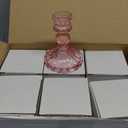 Maxcheck Set of 6 Candlestick Holders Taper Glass Candle Holder Decorative Candle Stand for Wedding Christmas Party Table Centerpiece Anniversary Festival Home Decor(Amber)