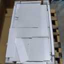 43" Makeup Vanity Desk with Mirror and Lights, & Power Outl, Glass Top Big Vanity Table with 9 Drawers& 8 Storage Shelves, Dressing Table Set with Chair for Bedroom, White (15.75D*43.31W*57.48H)