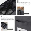 25" Slim Rolling Laundry basket on Wheels, 50L Collapsible Narrow Corner Laundry Hamper, Foldable Storage Bins, Grey