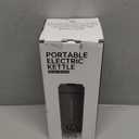 Dual Voltage Portable Electric Kettle Travel Hot Water for Tea,Coffee, 6 Temperature Controls and LCD Display, 316 Stainless Steel and Large Capacity 450ml, Auto Shut Off&Boil Dry Protection (Black Rock)