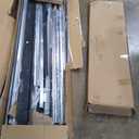 48 FT Outdoor Metal Storage Shed,Heavy-Duty Lean to Storage Shed with Floor Base,Garden Tool Metal Storage House W/Lockable Door and 2 Air Vents,Weather Resistant,for Backyard,Patio,Lawn,Black