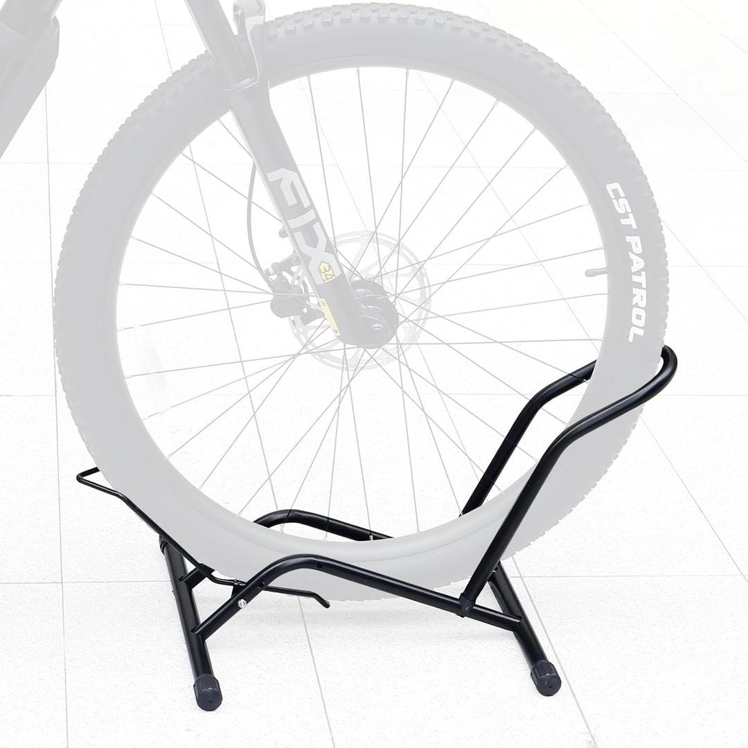 Bike Floor Stand for Mountain MTB & Road Bicycles 23c-4.0 inch Wide Tire 20-29 inch Tire Indoor Outdoor Bike Rack Bicycle Floor Stand Black
