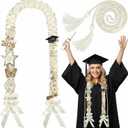Suncalla 63" Graduation Leis 2026 Set Graduation Ribbon Lei with Letter and Honor Cords DIY Class of 2026 Gift for Women Men Grad Party(Open)