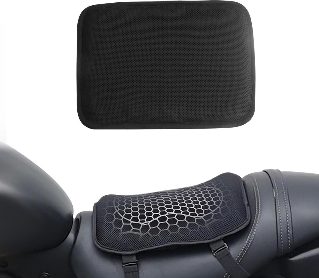JAGASOL Motorcycle Gel Seat Cushion - Ultimate Comfort for Bike Riding and Long Trips - Fits Most Motorcycles & ATVs, Small Size