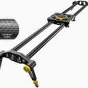 LimoStudio (Upgraded) 31.5 in Carbon Fiber Camera Slider, 80cm Dolly Track Rail, Smooth Bearing Stabilizer, Height Adjustable, Spirit Level, AGG1980