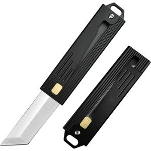 HUAAO 5.6 Inch Mini Carrot Knife,Fishing Camping EDC Folding Pocket Knife,Outdoor Utility Bushcraft Knives,Gift for Men Women (B)