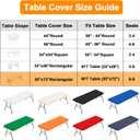 BDDC 2 Pack Rectangle Fitted Table Covers for 6 Foot Tables 30" x 72" Stretchy Spandex Black Table Cloth, Washable & Wrinkle-Resistant Tablecloth for Indoor/Outdoor Picnics, Patios & Events