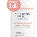 Veterinary Formula Clinical Care Hot Spot & Itch Relief Medicated Spray, 8oz  Easy to Use Spray for Dogs & Cats  Helps Alleviate Sensitive Skin, Scratching, and Licking of Coat (1 Pack)