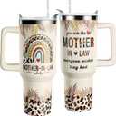 Mother In Law Mothers Day Birthday Christmas Gifts, Mother-In-Law Gifts 40 oz Cup Tumbler with Handle