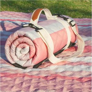 Waterproof Picnic Blanket Outdoor Girlfriend Gf Gifts for Her Women Sweetest Day Boyfriend 1 One Year Anniversary Meaningful Cute Romantic Xmas First Valentines Men Him Bf (80''*80'', Stripe Pink)