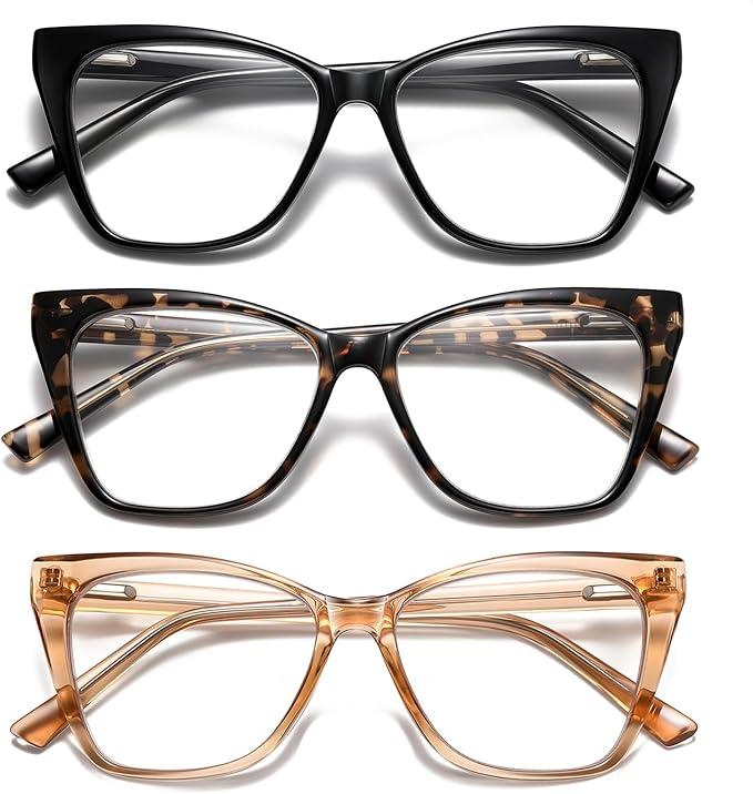 Oversized Reading Glasses Women Cat Eye Style Blue Light Computer Reader Designer Fashion Spring Hinge Eyewear PT2005 