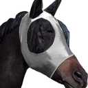 Horse Fly Mask with Ears, Comfortable Fit Stretch Fabric with UV Protection Soft on Skin Breathability for Small/Medium Size Horses (Gray) (Large (For 13.2-15.2 hand horse))
