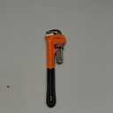 HORUSDY 8-Inch Heavy Duty Straight Pipe Wrench, Quick-Adjust Sturdy Plumbers Wrench with Soft Grip Handle, Straight Jaw Plumbing Tool for Pipe, Household Use, Vehicle Repair