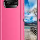 for Galaxy S10 Case,Heavy Duty Shockproof Dust/Drop Poof 3 Layers Full Bady Protection Rugged Cover for Galaxy S10,Pink/Black