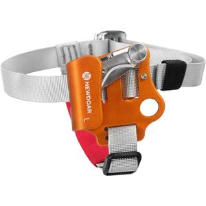 NewDoar Foot Ascender Riser Rock Climbing Mountaineering Equipment Climbing Device (Left Orange)